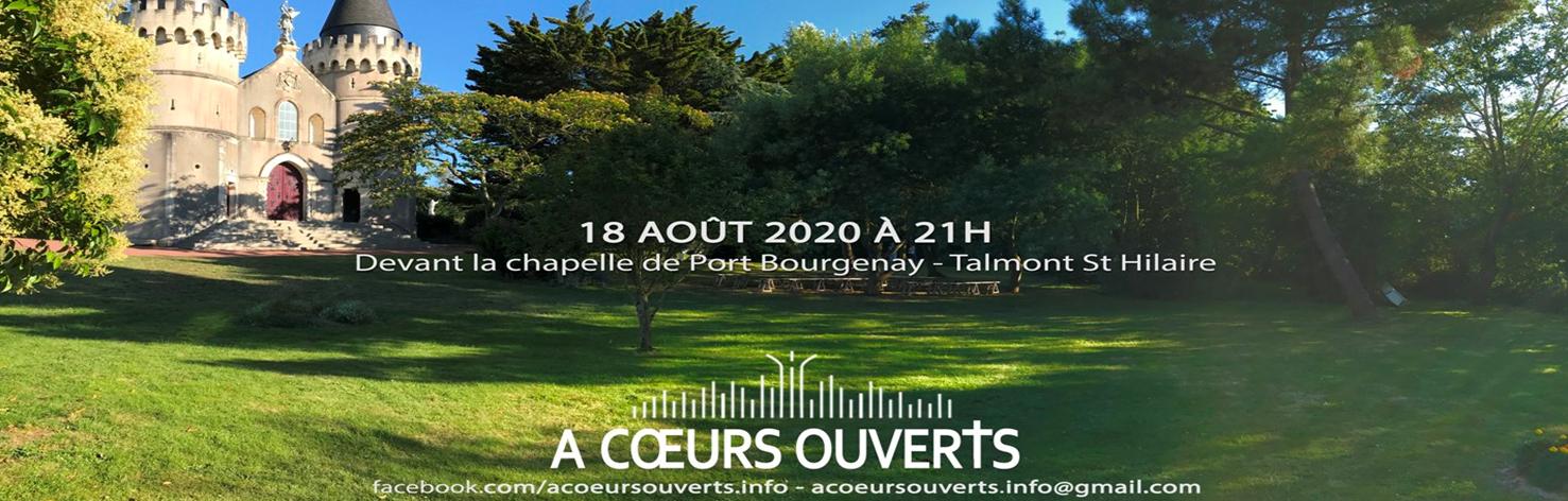 Concert « A coeurs ouverts le 18 août à Bourgenay ! Concert « A coeurs ouverts le 18 août à Bourgenay !